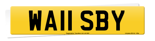 Registration number WA11 SBY